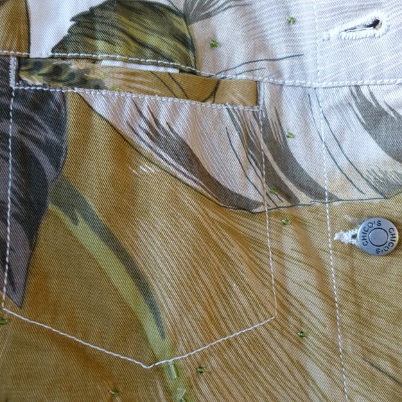 Chico's Design embellished beaded floral jacket 0 2 XS - Picture 15 of 15